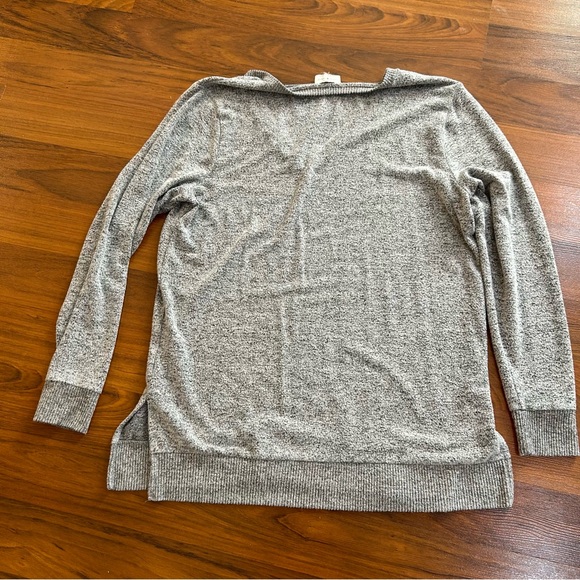 Lucky Brand Sweater Tunic V Neck Long Sleeves Pullover Heather Gray Size Large - Picture 7 of 7